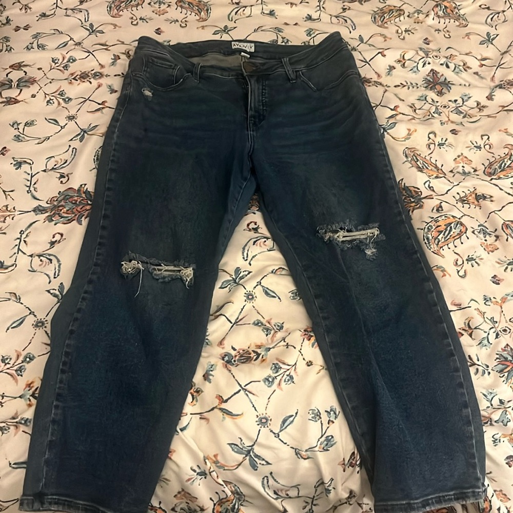 Ava&Viv boot cut ripped jeans